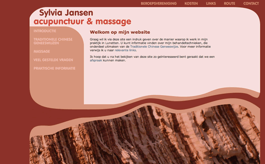 Sylvia Jansen acupunctuur website